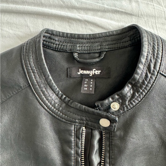Jennyfer Black Faux Leather Jacket - Picture 6 of 7